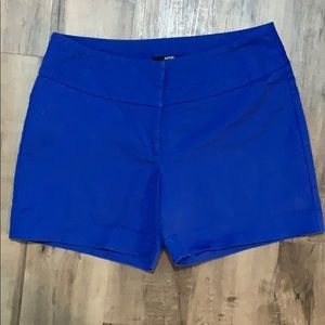 High waist blue shorts